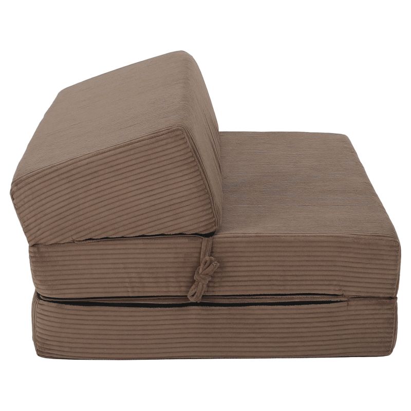 Skladací matrac/kreslo, 2v1, béžová, VEDIS