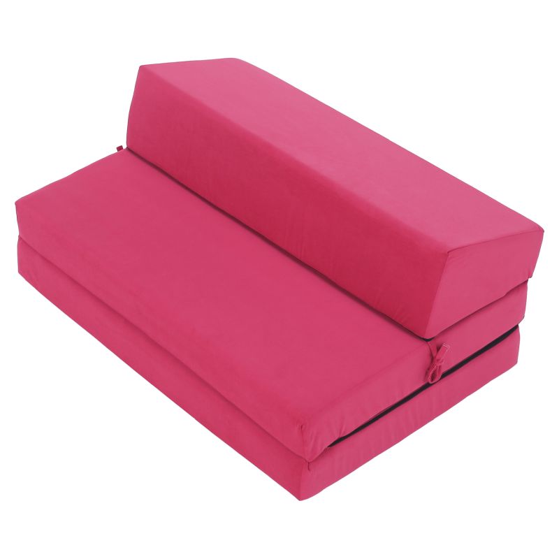 Skladací matrac/kreslo, 2v1, ružová magenta, VEDIS