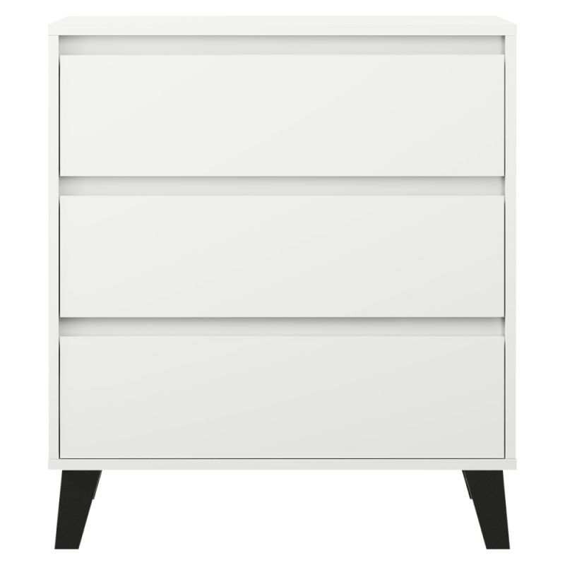 Komoda, 70cm, 3-zásuvková, biela, BOGAN 3S70