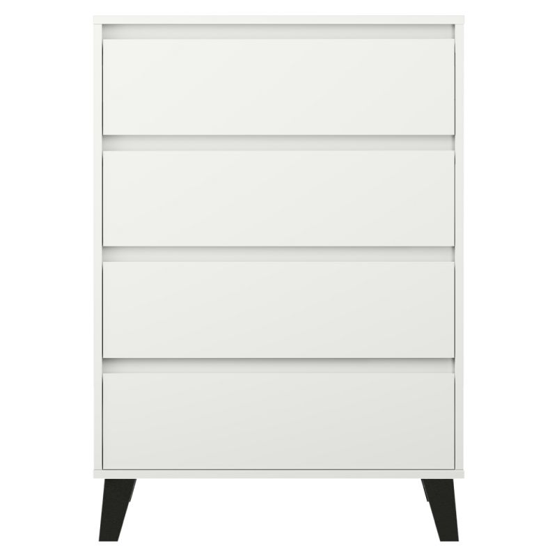 Komoda, 70cm, 4-zásuvková, biela, BOGAN NEW 4S70