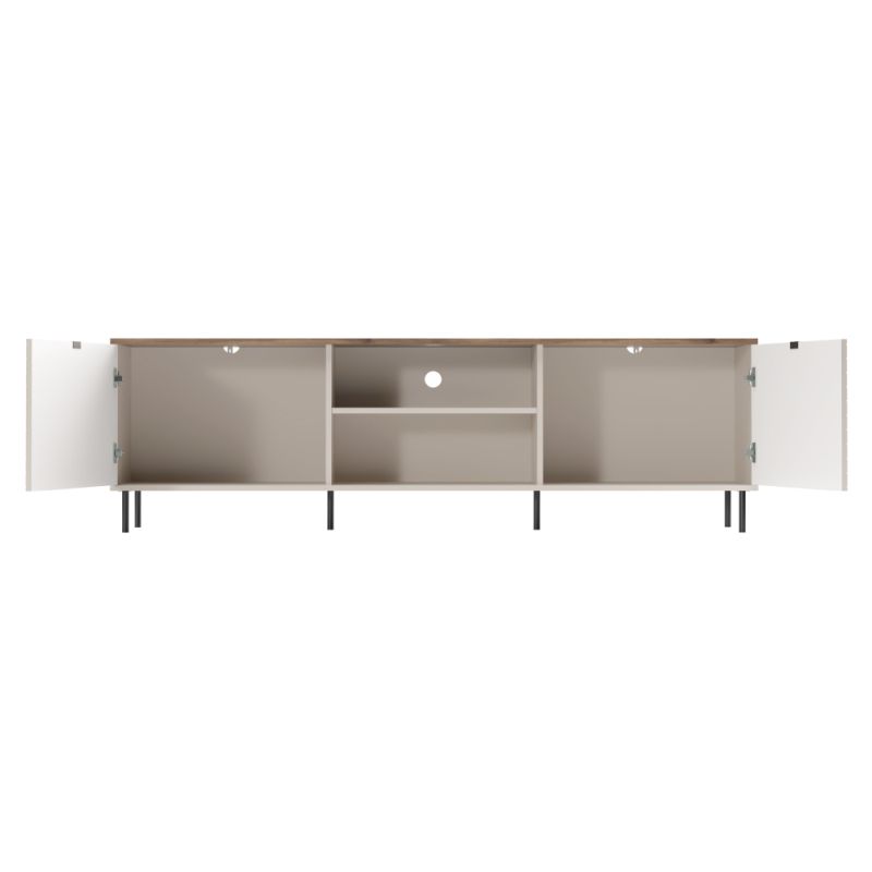 TV stolík, 183cm, kašmír, dub castello, EYCO 2D