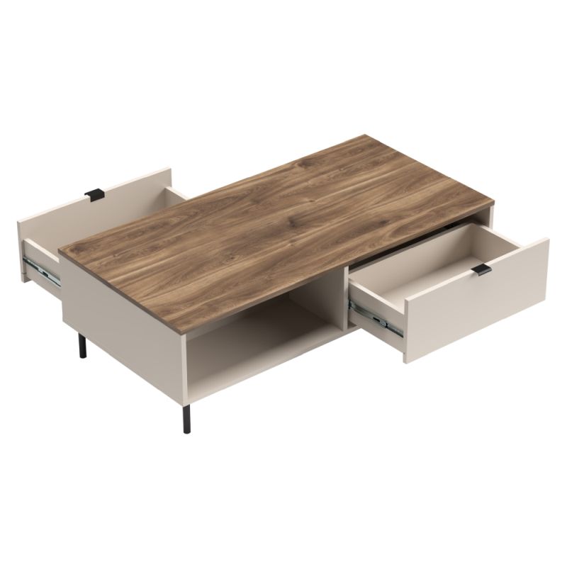 Konferenčný stolík, 110x60cm, kašmír, dub castello, EYCO 2S/110