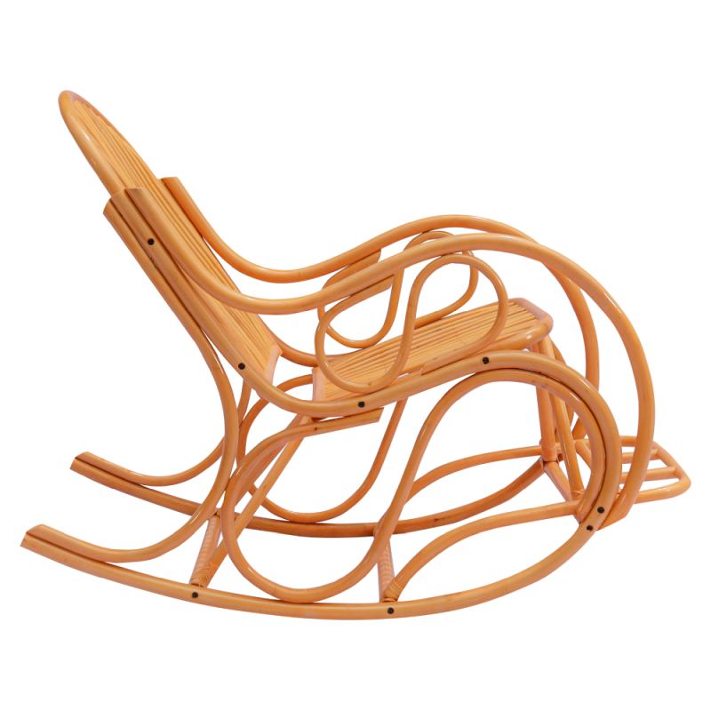 Hojdacie kreslo, drevo dub medový, béžová látka, AGATON