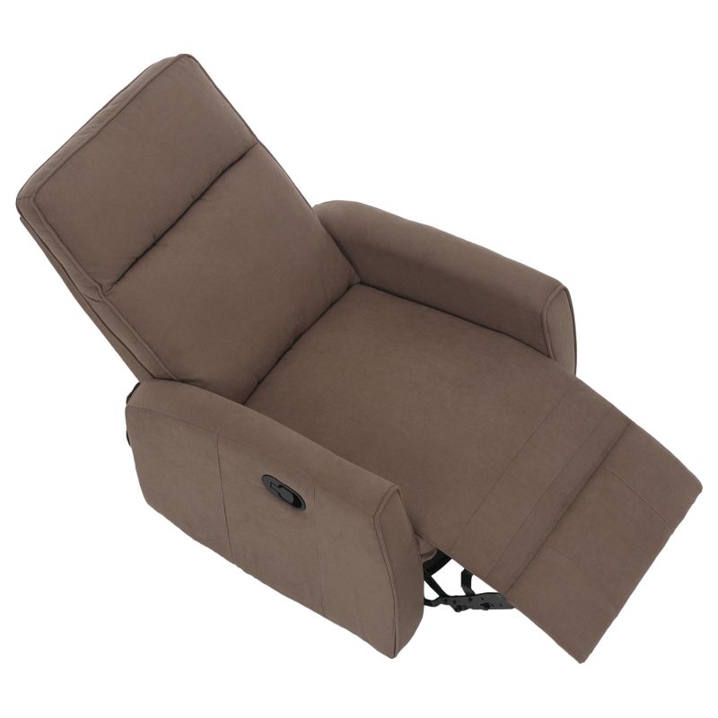Relaxačné, otočné, kreslo, sivohnedá Taupe látka, MEKENZI