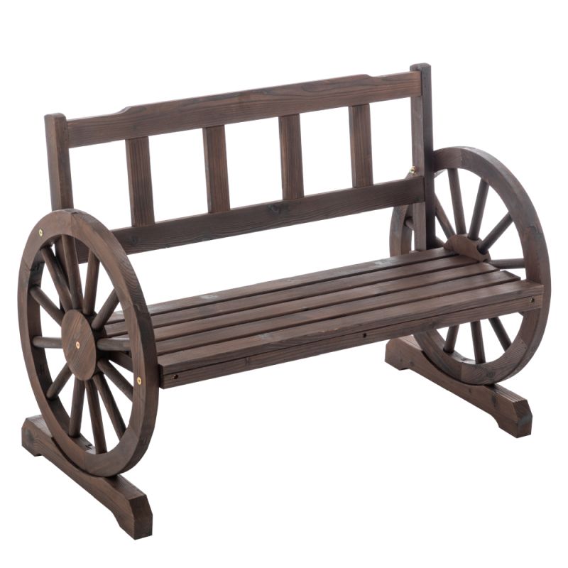 Záhradná lavička, 104 cm, masív, hnedý, SABA TYP 1