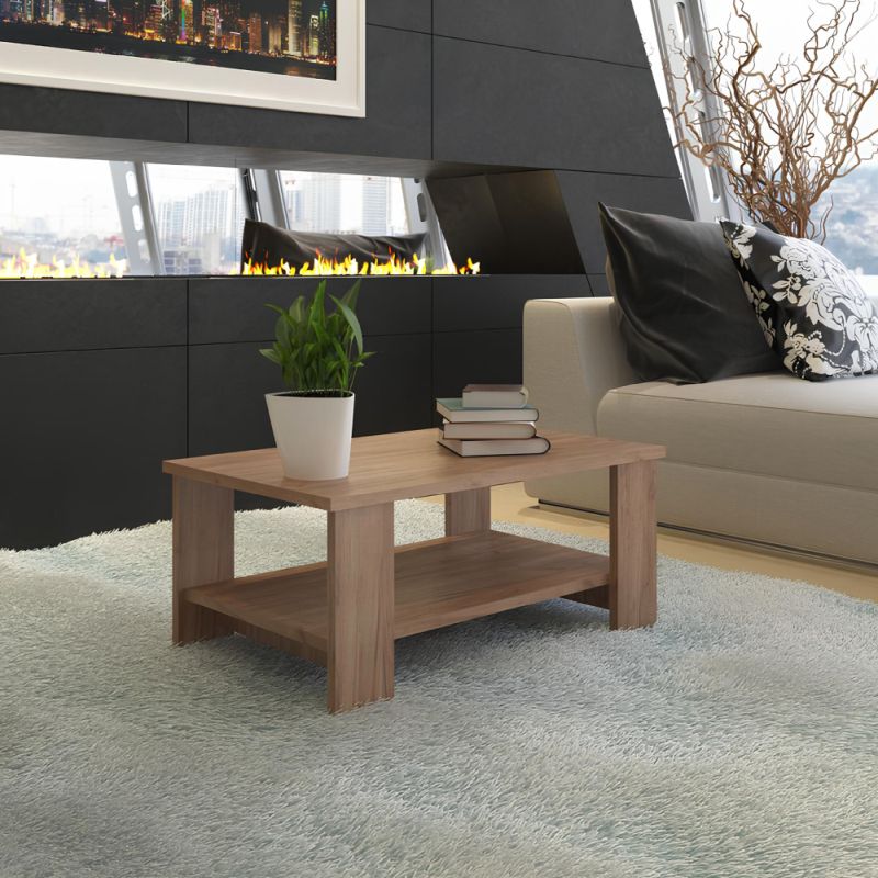 Konferenčný stolík, 90x55cm, dub craft dunkel, BERNARDO