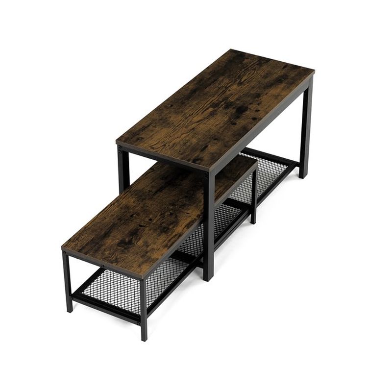 Botník, 81cm, kov, MDF, staré drevo, ABO-W2124 OLW