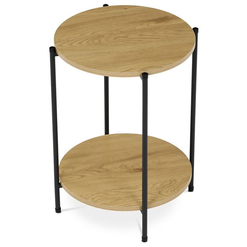 Príručný stolík 44x44cm, MDF, divoký dub, CT-G1005 OAK