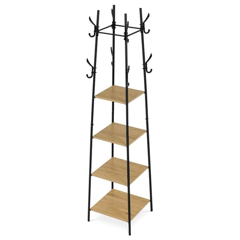 Vešiak stojanový, 170cm, MDF, prírodný, GD-170 OAK