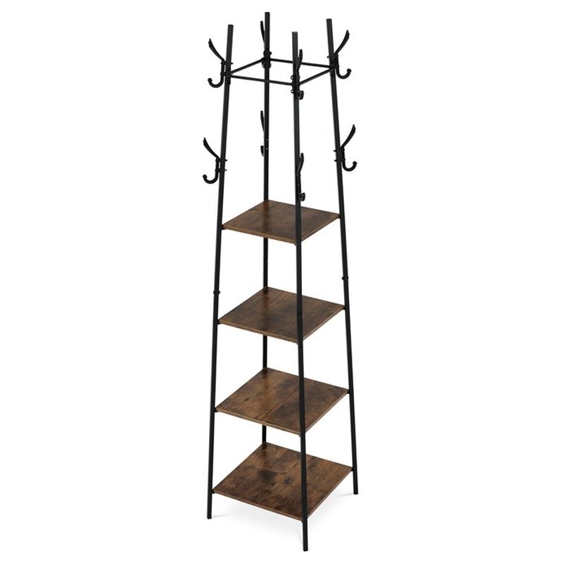 Vešiak stojanový, 170cm, MDF, staré drevo, GD-170 OLW