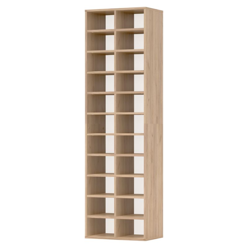 Regál, botník, 54cm, vysoký, dub artisan, IGNO