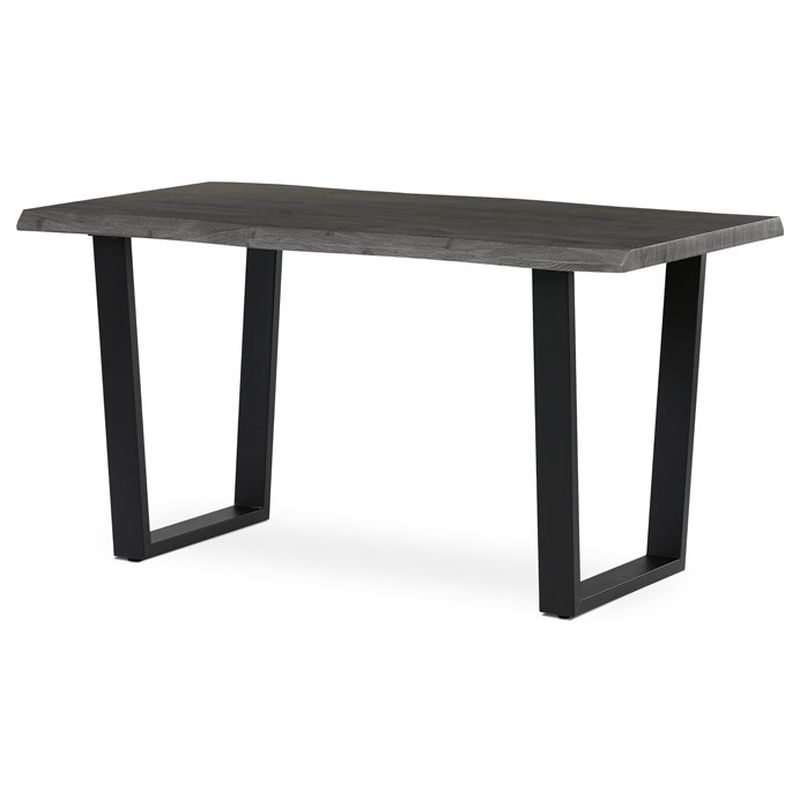 Jedálenský stôl 140x80cm, MDF, kov, sivý dub, HT-F4214 GREY
