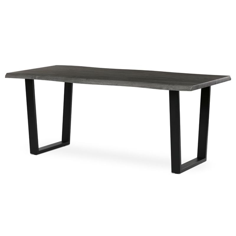 Jedálenský stôl 180x90cm, MDF, kov, sivý dub, HT-F4218 GREY