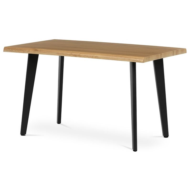 Jedálenský stôl 130x80cm, MDF, kov, divoký dub, HT-F4413 OAK