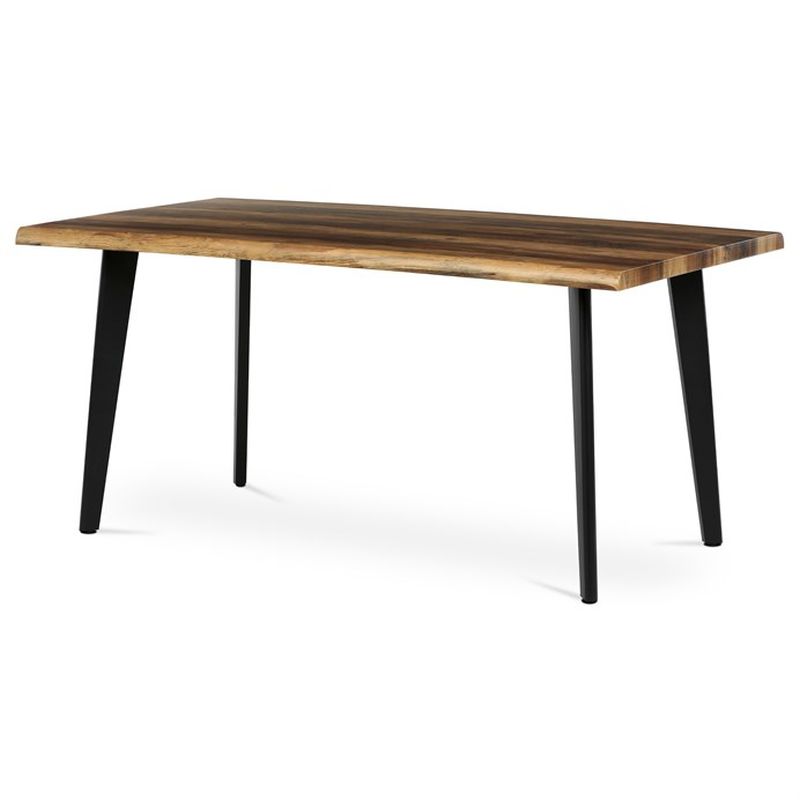Jedálenský stôl 160x90cm, MDF, kov, staré drevo, HT-F4416 OLW