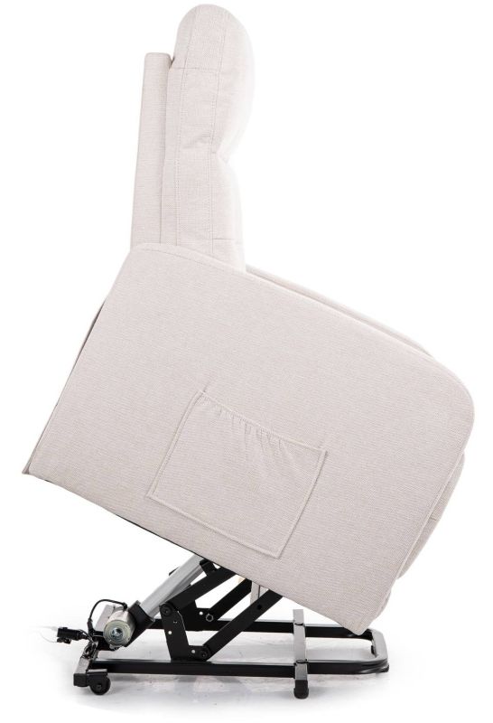 Elektrické polohovacie kreslo, svetlobéžová látka, Signal, OTUS II BREGO