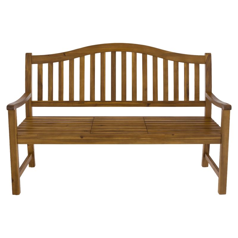 Záhradná lavička, so stolíkom, 150cm, masív, akáciové drevo, TAIMA