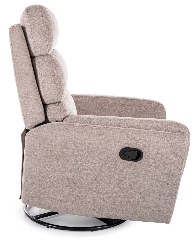 Relaxačné, otočné kreslo, sivá látka, Signal, ARGOS RAVEN