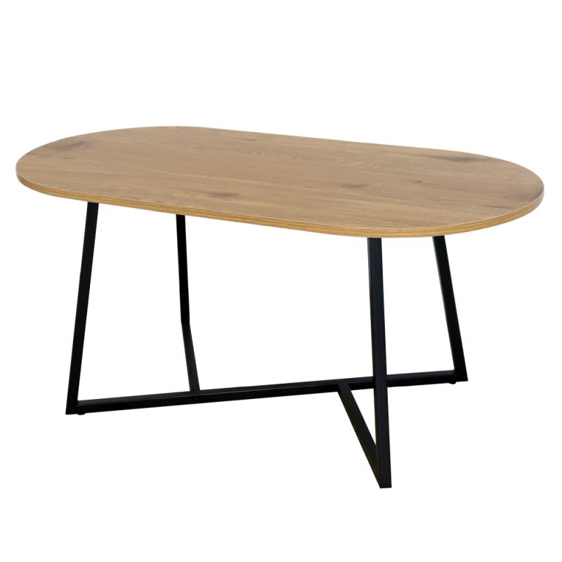 Konferenčný stolík, 100x50cm, dub, čierny, FREMONT