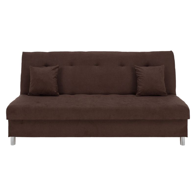 Rozkladacia pohovka, látka hnedá, ALADA