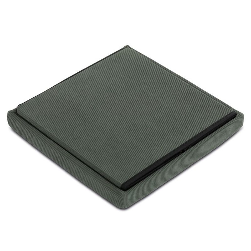 Taburet, 38cm, úložný priestor, zelená látka, TAB-471 GRN6