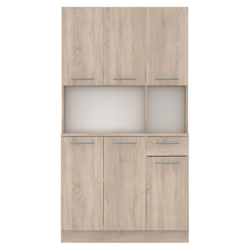 Šesťdverový kredenc, 100cm, dub sonoma, PELION NEW