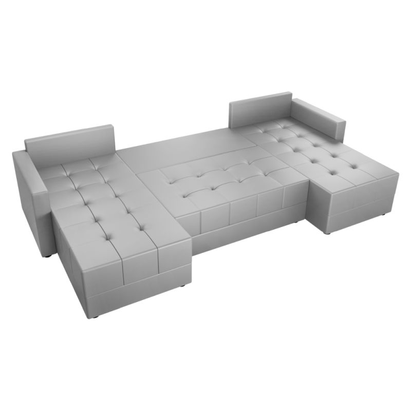 Univerzálna sedacia súprava, sivá látka, DUAN U UNI