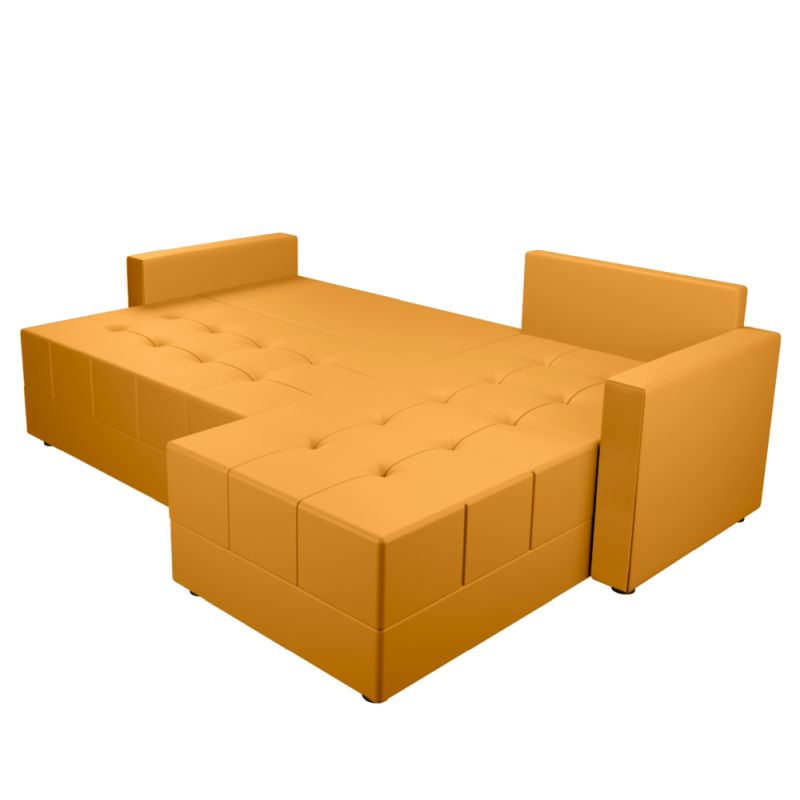 Univerzálna sedacia súprava, horčicová látka, DUAN ROH