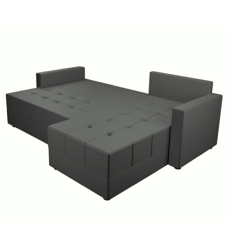 Univerzálna sedacia súprava, sivá látka, DUAN ROH