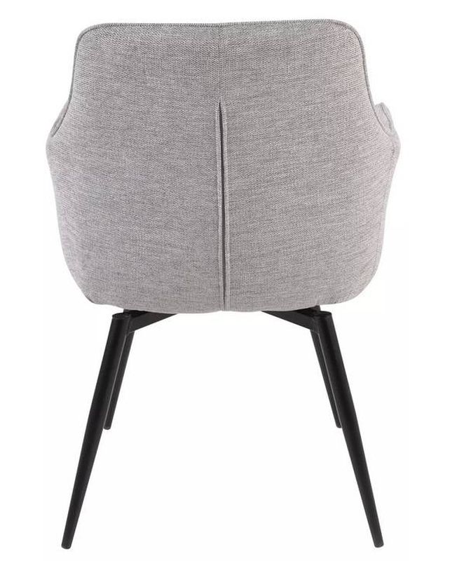 Jedálenská stolička, sivá látka, nohy kov čierny, SERVIO BREGO