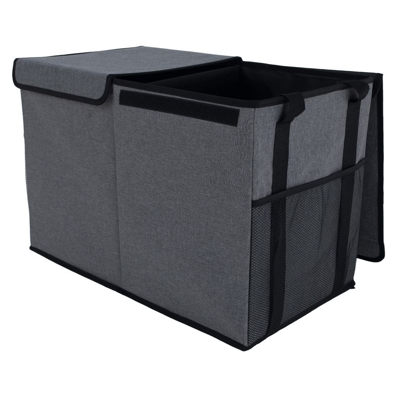 Skladací úložný box, 60cm, sivý, čierny, DETER