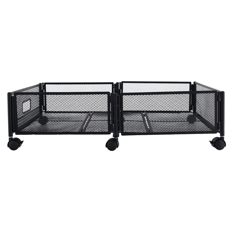 Organizér pod posteľ, 60cm, s kolieskami, čierny, TOMKO TYP 1