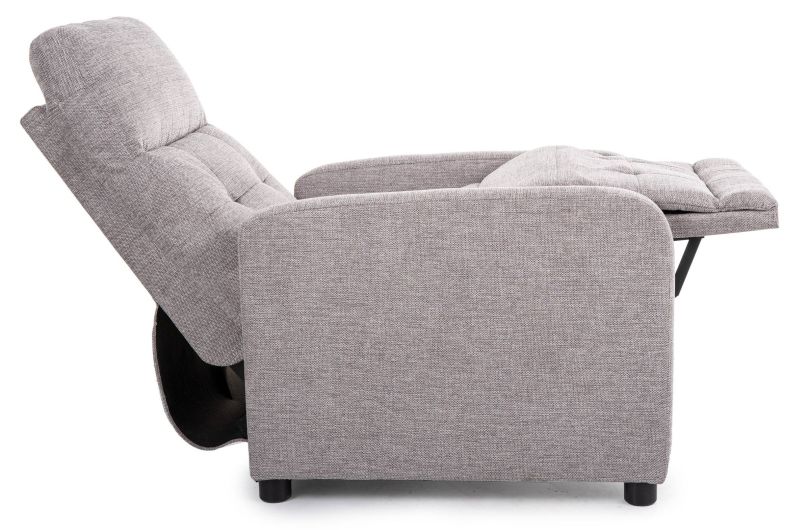 Elektrické polohovacie kreslo, sivá látka, Signal, OTUS II BREGO