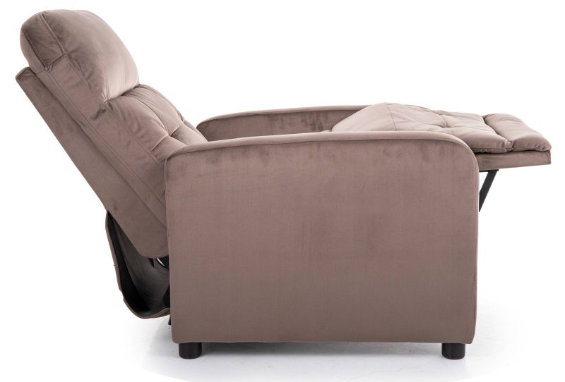 Polohovacie kreslo, relaxačné, cappuccino látka, Signal, OTUS VELVET