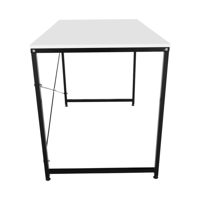 Písací stôl, 120x60cm, biely, čierny, MELLORA