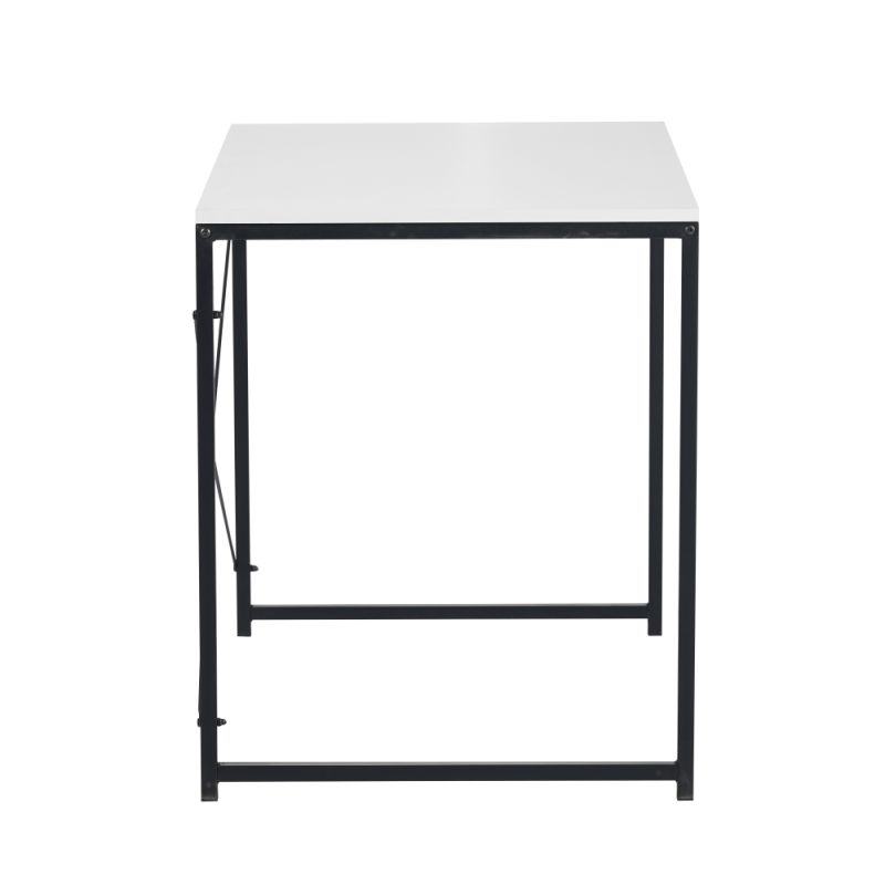 Písací stôl, 90x60cm, biely, čierny, MELLORA