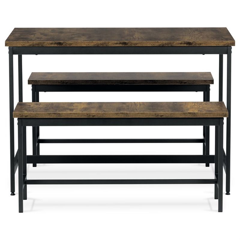 Jedálenský set, 110x60cm, MDF staré drevo, AUT-G1175 OLW