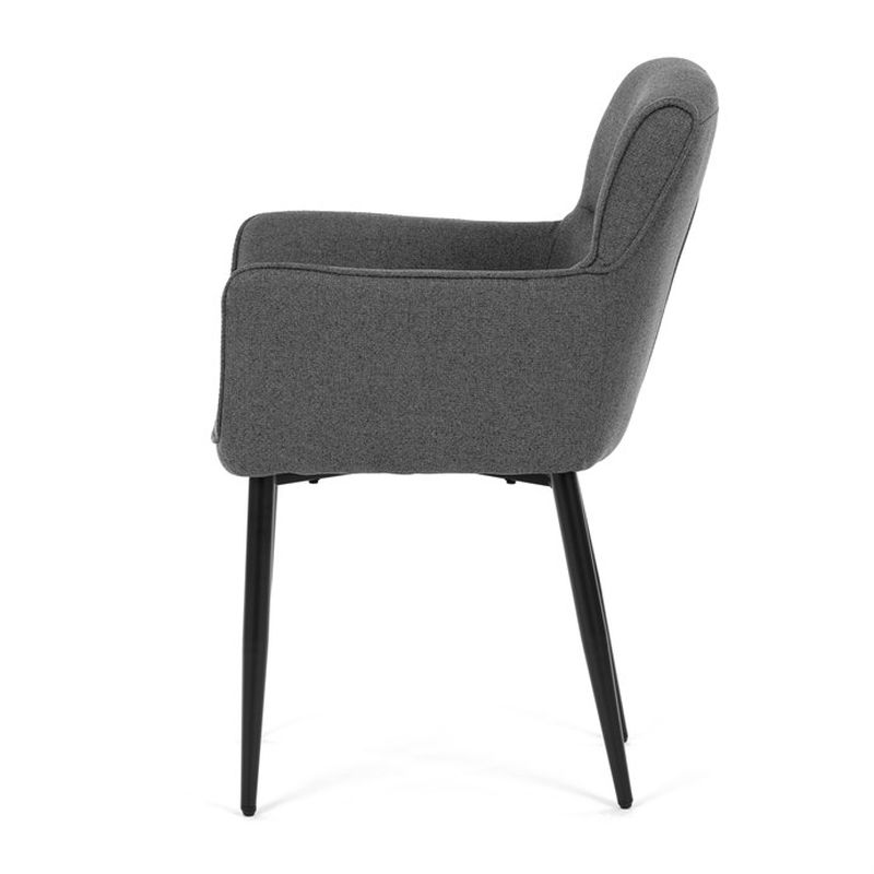 Jedálenská stolička, sivá, látka, DCH-J2159 GREY2