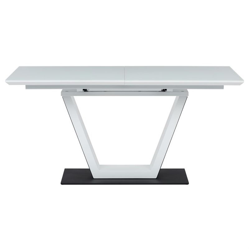 Jedálenský stôl 160-210x90cm, rozkladací, MDF, biely, HT-D1931 WT