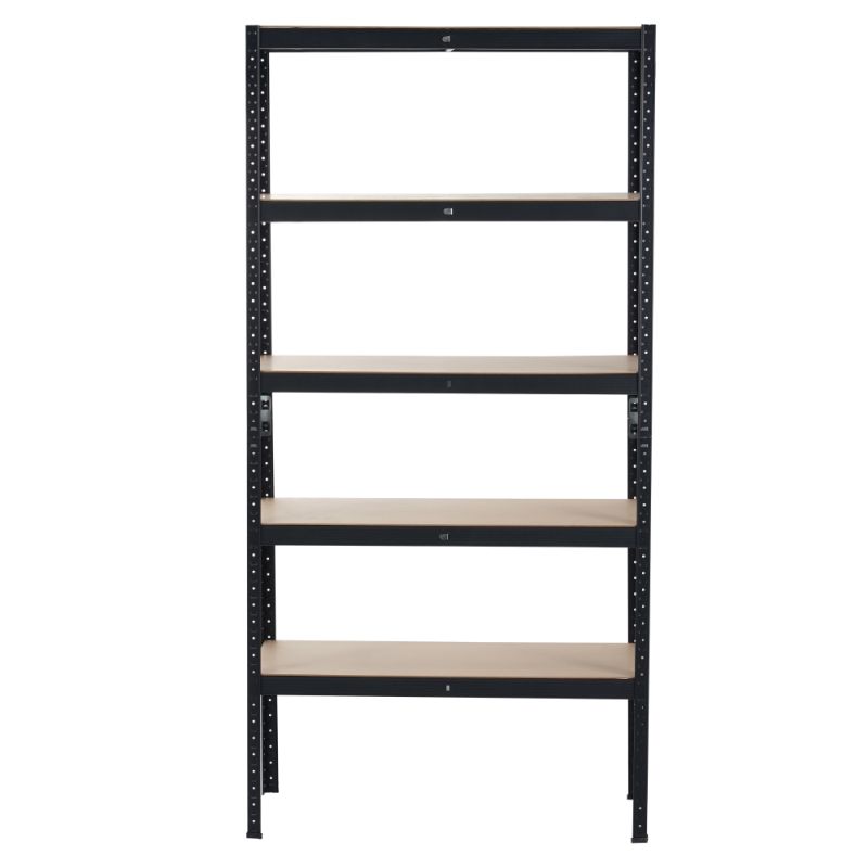 Regál, 90cm, dub, čierny, RADMAN