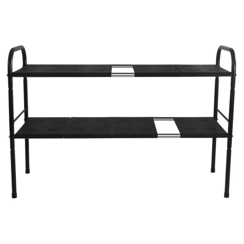 Regál, 50-90cm, nastaviteľný, čierny, SOMER