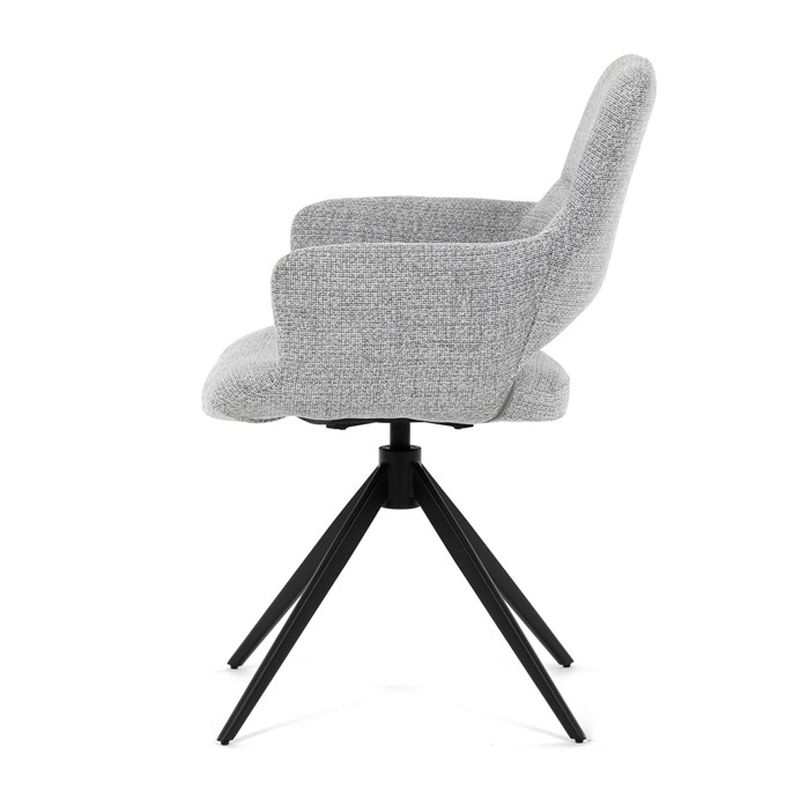 Jedálenská stolička, otočná, sivá, látka, DCH-D1320 GREY2