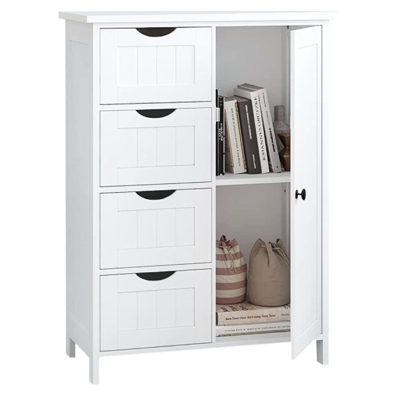 Skrinka, regál, 50cm, kombinovaná, biela, STORMI