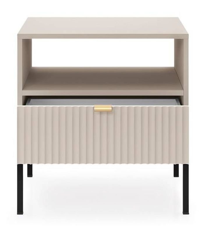 Nočný stolík, 54cm, čierny, cashmere, NOVA S54