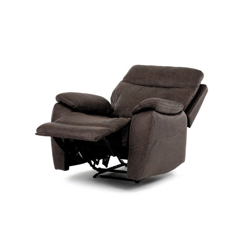 Polohovacie kreslo, vintage, látka, hnedá, 150 kg, TV-4092 BR3