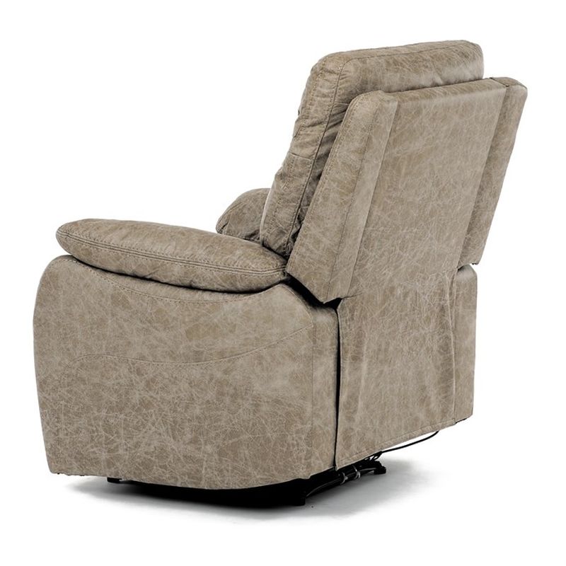 Elektrické relaxačné kreslo béžové vintage, TV-4094 LAN3, polohovateľné