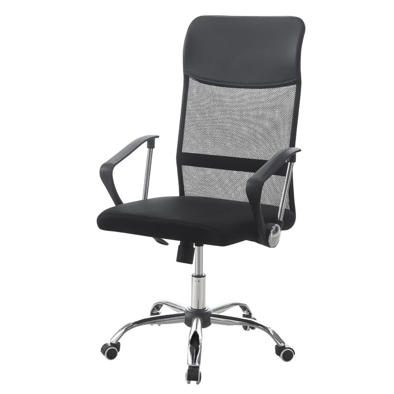 Kancelárske kreslo, čierna ekokoža a sieťovina, TC3-973M 5 NEW