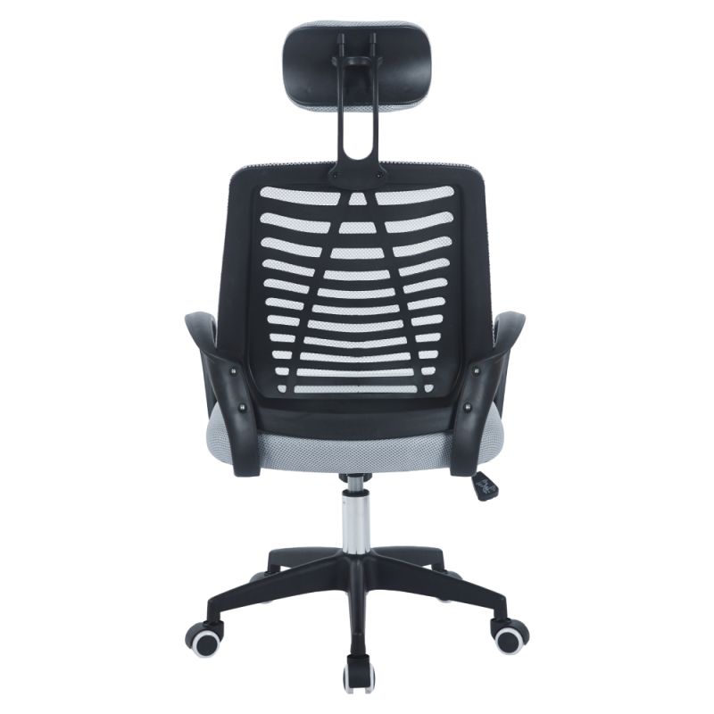 Kancelárske kreslo, sivá sieťovina, EDRED