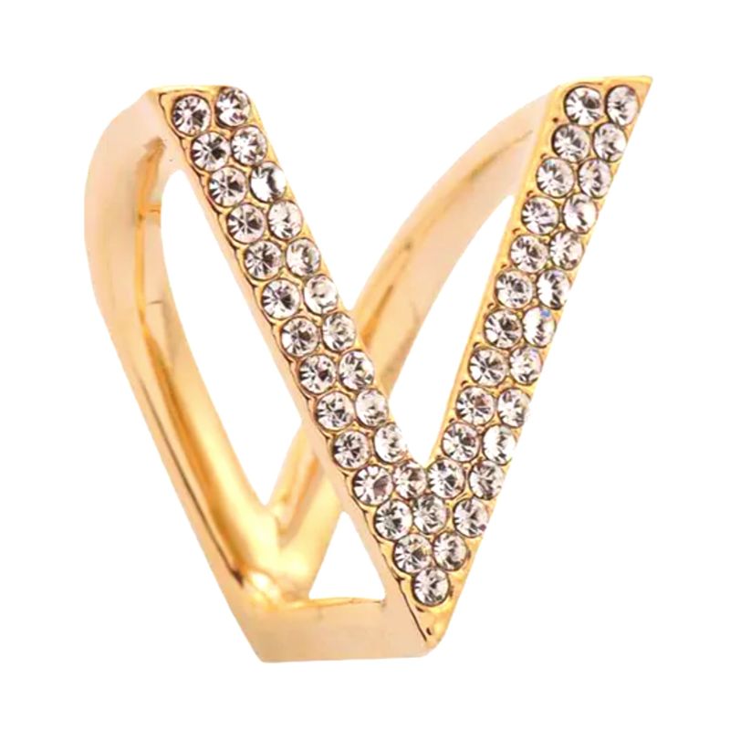 Elegantná ozdoba v tvare V so sklíčkami