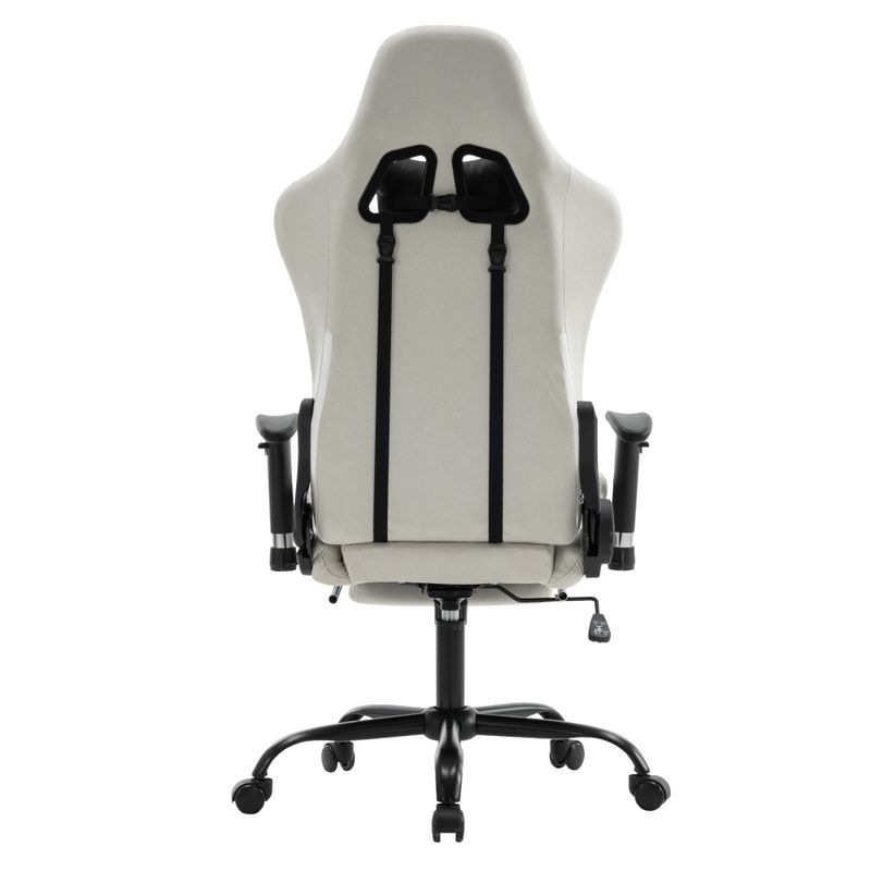 Kancelárske, herné kreslo, biela a čierna látka, PAPIBAS